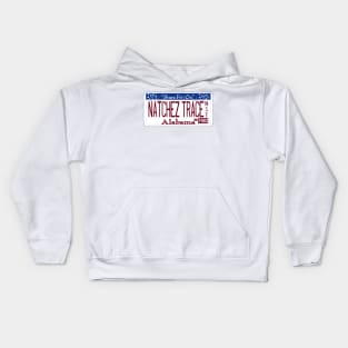 Natchez Trace National Scenic Trail, Alabama License Plate Kids Hoodie